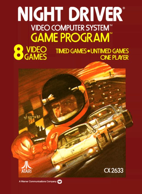 Night Driver box art for Atari 2600